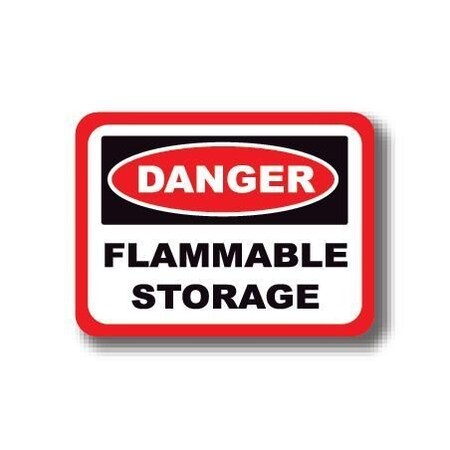 Ergomat 50in x 32in RECTANGLE SIGNS - Danger Flammable Storage DSV-SIGN 1600 #0360 -UEN